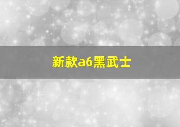 新款a6黑武士