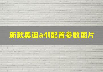 新款奥迪a4l配置参数图片