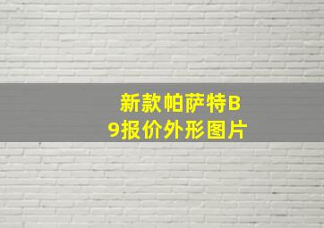 新款帕萨特B9报价外形图片