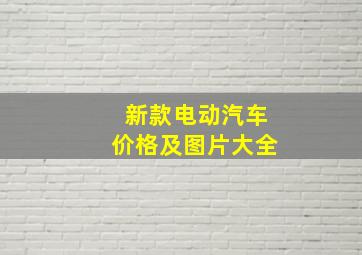 新款电动汽车价格及图片大全