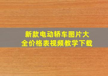 新款电动轿车图片大全价格表视频教学下载