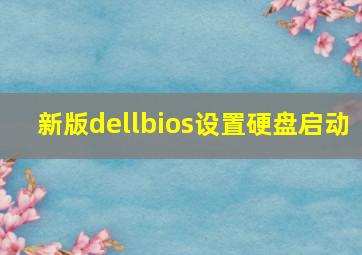 新版dellbios设置硬盘启动