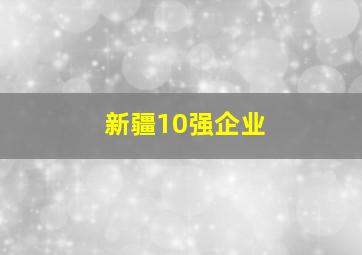 新疆10强企业