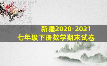 新疆2020-2021七年级下册数学期末试卷