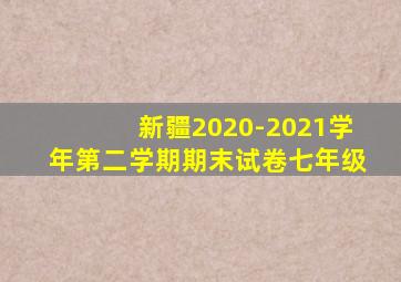 新疆2020-2021学年第二学期期末试卷七年级