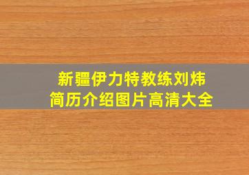 新疆伊力特教练刘炜简历介绍图片高清大全