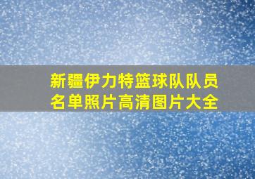 新疆伊力特篮球队队员名单照片高清图片大全