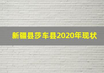 新疆县莎车县2020年现状