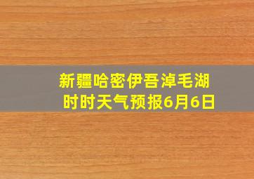 新疆哈密伊吾淖毛湖时时天气预报6月6日