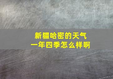 新疆哈密的天气一年四季怎么样啊