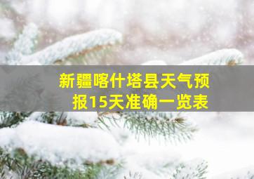 新疆喀什塔县天气预报15天准确一览表