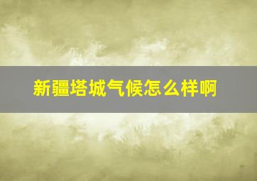 新疆塔城气候怎么样啊