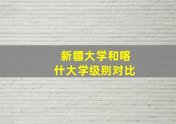 新疆大学和喀什大学级别对比