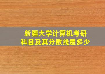 新疆大学计算机考研科目及其分数线是多少