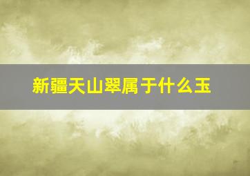 新疆天山翠属于什么玉