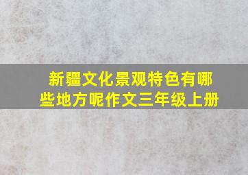 新疆文化景观特色有哪些地方呢作文三年级上册