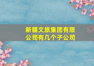 新疆文旅集团有限公司有几个子公司