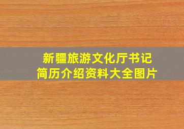 新疆旅游文化厅书记简历介绍资料大全图片