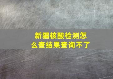 新疆核酸检测怎么查结果查询不了