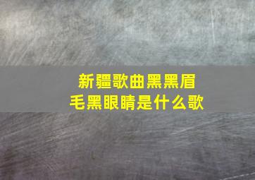 新疆歌曲黑黑眉毛黑眼睛是什么歌