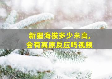 新疆海拔多少米高,会有高原反应吗视频