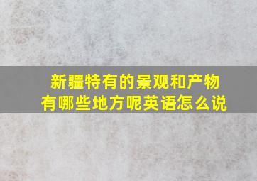 新疆特有的景观和产物有哪些地方呢英语怎么说