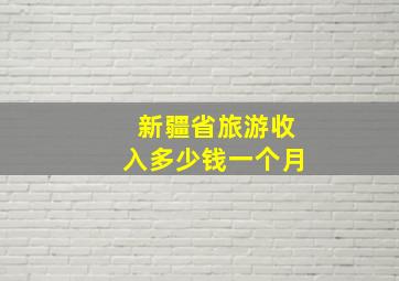 新疆省旅游收入多少钱一个月