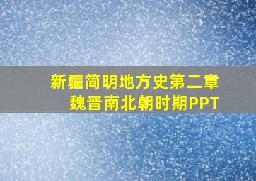 新疆简明地方史第二章魏晋南北朝时期PPT