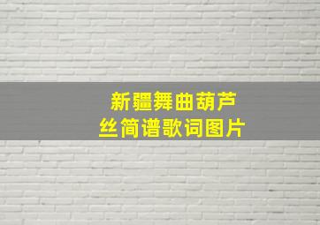 新疆舞曲葫芦丝简谱歌词图片