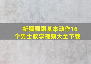 新疆舞蹈基本动作16个男士教学视频大全下载