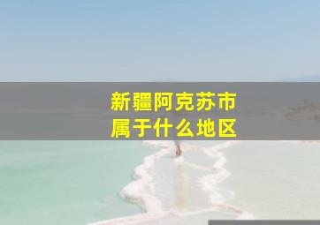 新疆阿克苏市属于什么地区