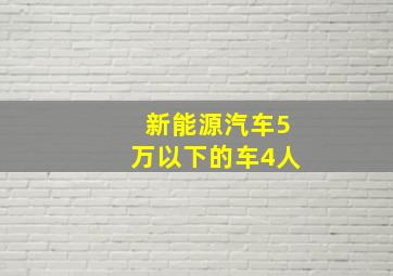 新能源汽车5万以下的车4人