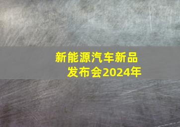 新能源汽车新品发布会2024年