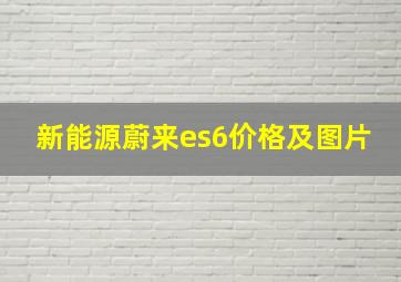 新能源蔚来es6价格及图片