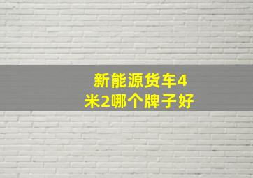 新能源货车4米2哪个牌子好