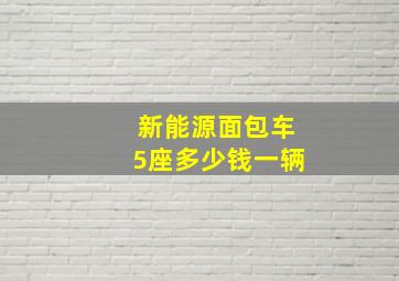 新能源面包车5座多少钱一辆