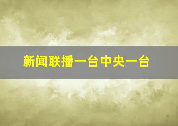 新闻联播一台中央一台