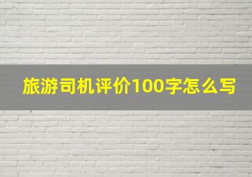 旅游司机评价100字怎么写