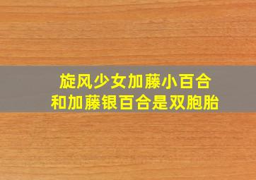 旋风少女加藤小百合和加藤银百合是双胞胎