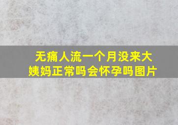 无痛人流一个月没来大姨妈正常吗会怀孕吗图片