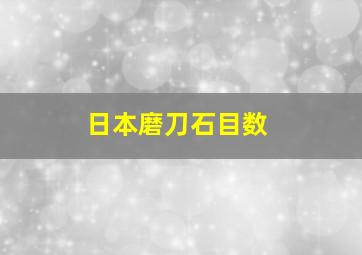 日本磨刀石目数