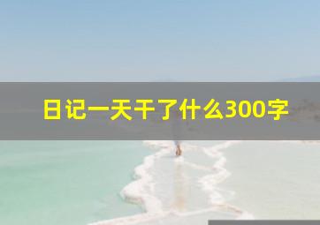 日记一天干了什么300字