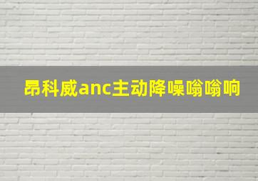 昂科威anc主动降噪嗡嗡响