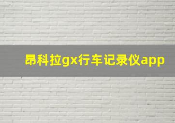 昂科拉gx行车记录仪app