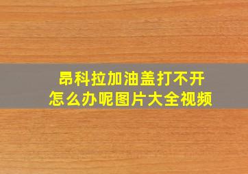 昂科拉加油盖打不开怎么办呢图片大全视频