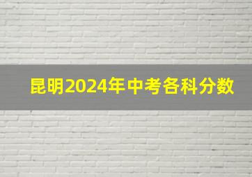 昆明2024年中考各科分数