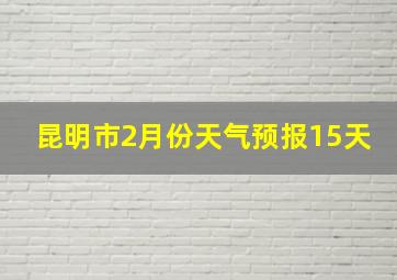 昆明市2月份天气预报15天