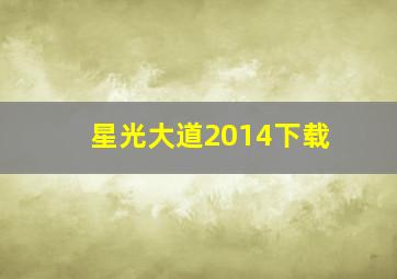 星光大道2014下载