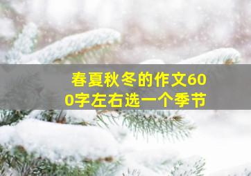 春夏秋冬的作文600字左右选一个季节