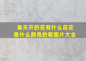 春天开的花有什么花花是什么颜色的呢图片大全